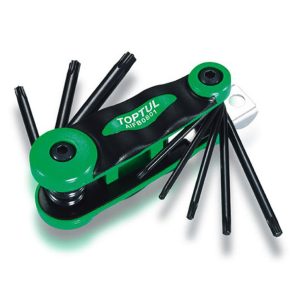Kunci 8-in-1 Foldable Star Key Wrench Set Toptul AIFB0801