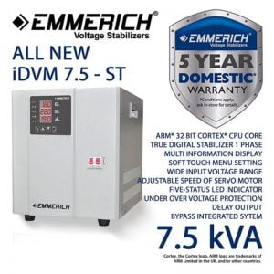 Stabilizer Listrik ALL NEW iDVM 7.5-ST 7.5kVA Emmerich ERIDVM075ST
