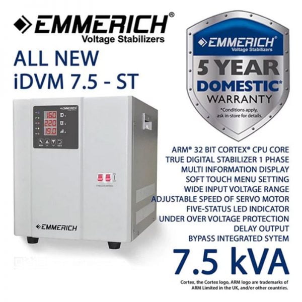 Stabilizer Listrik ALL NEW iDVM 7.5-ST 7.5kVA Emmerich ERIDVM075ST