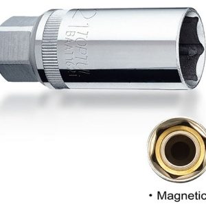 Kunci Sock Magnetic Spark Plug Sockets 16mm Toptul BAAT1216
