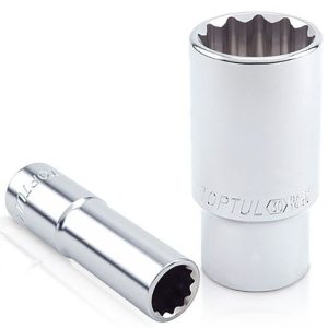 Kunci Sock Deep Sockets 12Pt 9mm 1/2 Inch Drive Toptul BAEF1609
