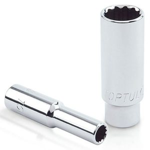 Kunci Sock 1/4" DR. 12PT Deep Sockets 9/16" Toptul BBEF0818