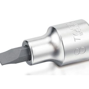 Kunci Sock 1/4" DR. Slotted Bit Sockets 1.2x8mm Toptul BCCA0808