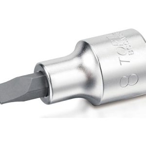 Kunci Sock 1/4" DR. Slotted Bit Sockets 0.6x4.5mm Toptul BCCA084E