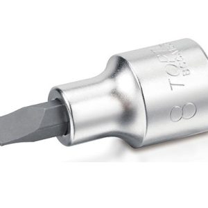 Kunci Sock 1/4" DR. Slotted Bit Sockets 1.2x6.5mm Toptul BCCA086E
