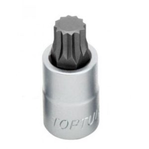 Kunci Sock Spline Bit Sockets Satin 1/2" M6 55 mm TOPTUL BCHA160652
