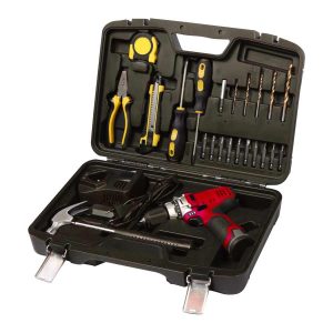 CORDLESS DRILL 10MM 12V LI C/W 23 TOOLS KRISBOW 10085874