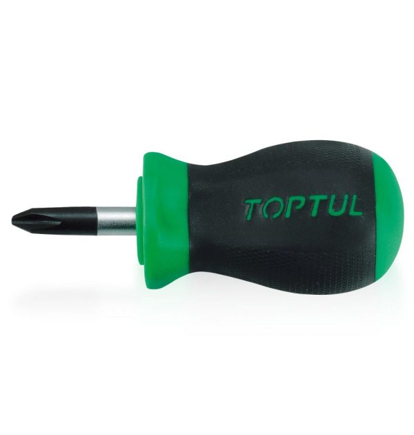 Obeng Stubby Phillips Anti-Slip Screwdrivers PH1 Toptul FBBB0103