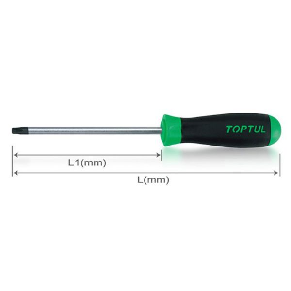 Obeng Star Tamperproof Anti-Slip Screwdrivers T20 Toptul FEAB2010
