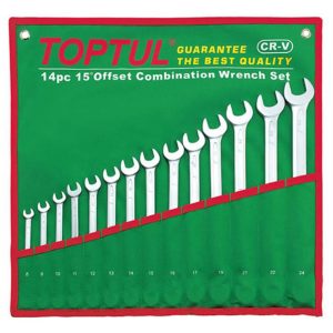 Kunci Kombinasi Long Combination Wrench Set 15° Offset 26Pcs Toptul GAAA2602