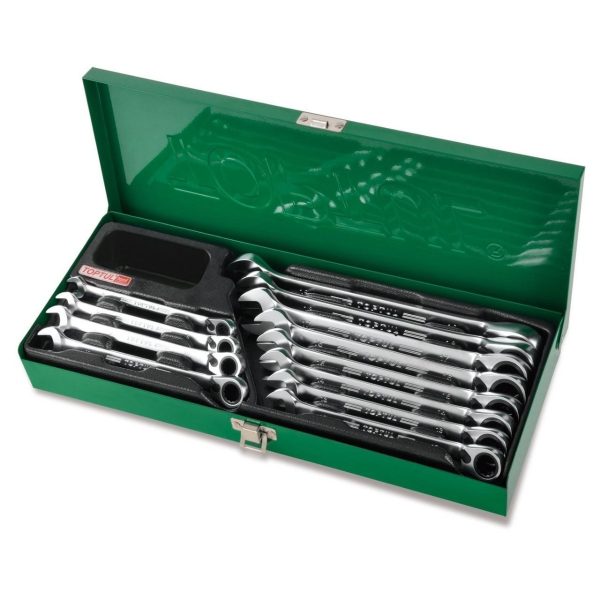 KUNCI 15deg STANDARD COMBINATION WRENCH SET TOPTUL GAAD1602