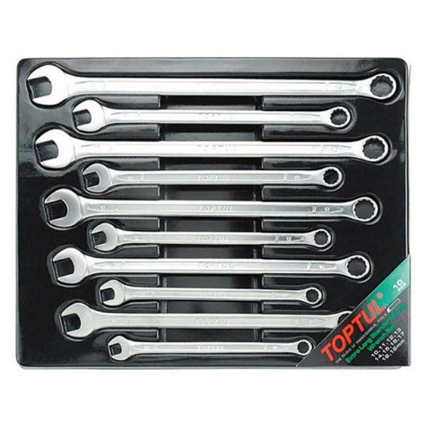 Kunci Kombinasi Extra Long Combination Wrench Set 10pcs Toptul GAAF1008
