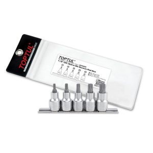 KUNCI 1/2inDR STAR BIT SOCKET RAIL SET 10pcs TOPTUL GAAG1006