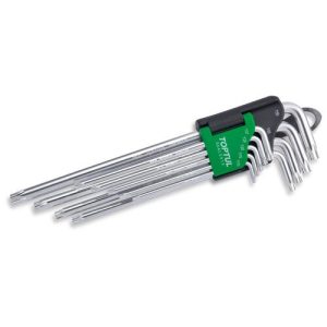 Kunci L Star Tamperproof Key Extra Long Type Wrench Set 9pcs Toptul GAAL0915