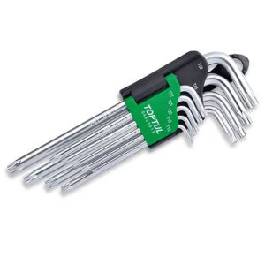Kunci L Long Type Star Tamperproof Key Wrench Set 9pcs Toptul GAAL0919