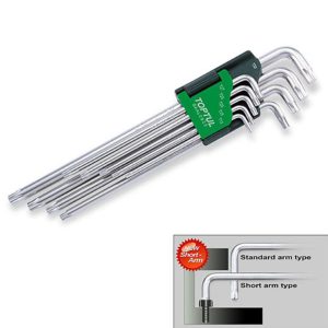Kunci L Star Key Extra Long Type Wrench Set 9pcs Toptul GAAL0923