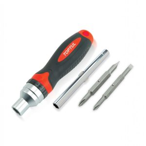Obeng 7in1 High Torque Ratchet Screwdriver Set TOPTUL GAAR0402