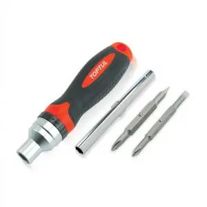 Obeng 7in1 High Torque Ratchet Screwdriver Set TOPTUL GAAR0402