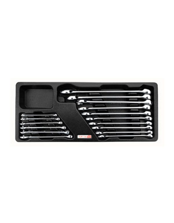 KUNCI 16pcs 15deg STANDARD COMBINATION WRENCH SET TOPTUL GAAT1602
