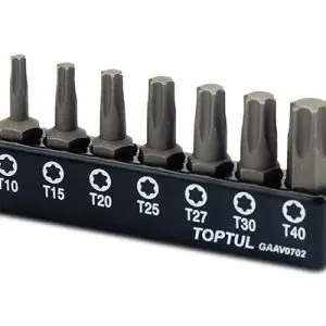 Obeng Set Star Screwdriver Bit Set 7 Pcs 1/4" (H) Toptul GAAV0702