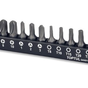 Obeng Set Screwdriver Bit Set 11 Pcs 1/4" (H) Toptul GAAV1103