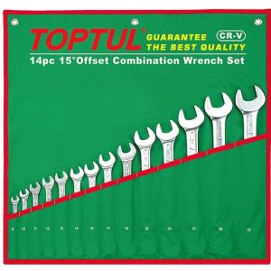 Kunci Kombinasi Offset Standard Combination Wrench Set 15° Toptul GBAA1604