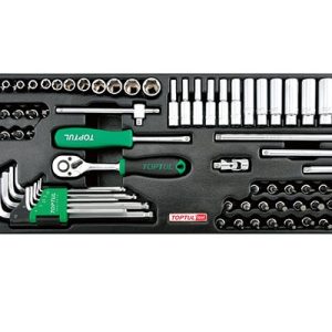 Socket & Ball Point Hex Key Wrench Set DR.6PT 1/4" 72 Pcs Toptul GCAT7202