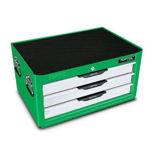 Kunci Set W/3-Drawer Tool Chest - 157PCS Mechanical Tool Set PRO-LINE SERIES GREEN TOPTUL GCAZ0011