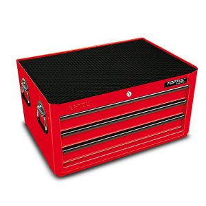 Kunci Set W/3-Drawer Tool Chest - 157PCS Mechanical Tool Set GENERAL SERIES RED TOPTUL GCAZ0032