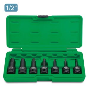 Kunci Set 7PCS 1/2" DR. Hex Bit Impact Socket Set TOPTUL GDAI0702