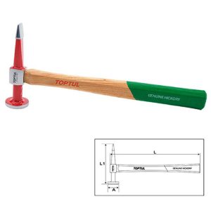 Palu Straight Pein & Finishing Hammer - Crowned Face 141mm Toptul JFAC0133