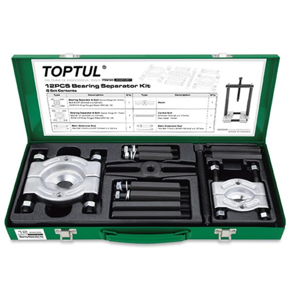Pelepas Bearing Bearing Separator Kit 12pcs Toptul JGAD1201
