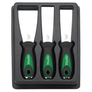 Stainless Steel Bolstered Scraper Set 3pcs Toptul JGAT0302