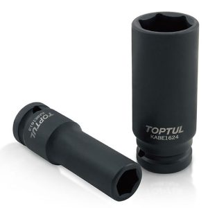 Kunci Sock Flank Deep Impact Sockets DR.6PT 1/2" 18mm Toptul KABE1618