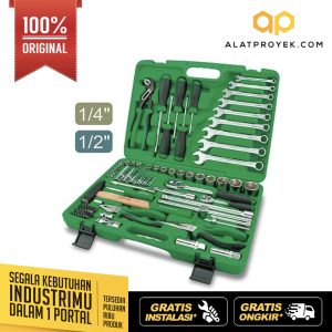 Kunci Set 80PCS Professional Grade 1/4" & 1/2" Tool Kit TOPTUL GCAI8002