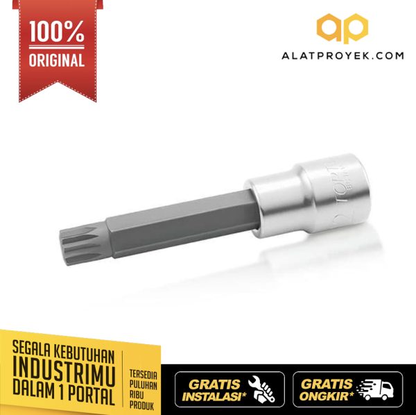 Kunci Sock Star Tamperproof Bit Sockets L 1/2" DR T40 TOPTUL BCKA164052