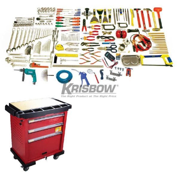 Semi Complete Mechanic Tool Set 212Pcs Krisbow KW0102468