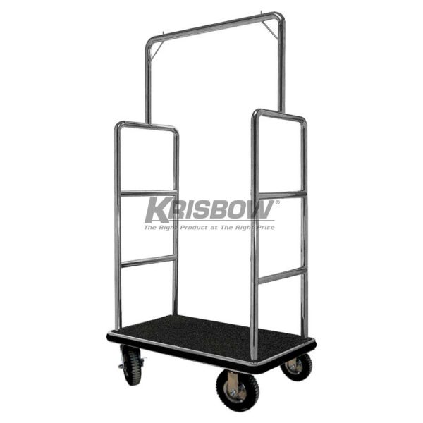 Troli Barang Luggage Cart Black Carpet 105x61x182 cm Krisbow KW1801313