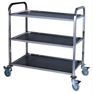 Troli Service Cart Stainless Steel 85x45x89cm Krisbow