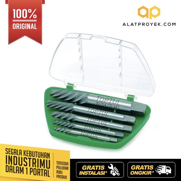 Screw Extractor Set 5pcs Toptul JGAW0502
