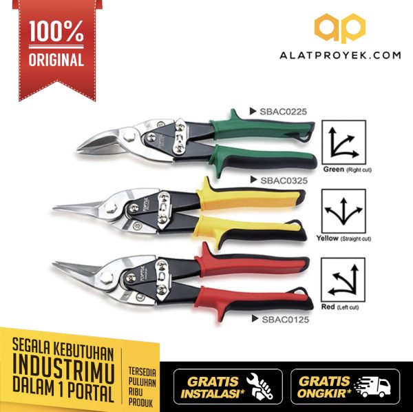 Tang Aviation Tin Snips Right Cut 248mm Toptul SBAC0225