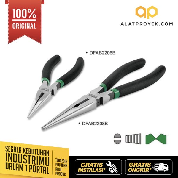 Tang Lancip Long Nose Pliers 8" Toptul DFAB2208B