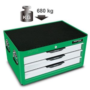 Middle Tool Chest 3 Drawer Pro Line Series Green Toptul TBAD0301