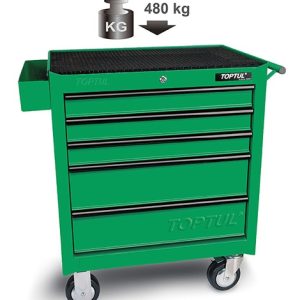 Mobile Tool Trolley 5 Drawer General Series Green Toptul TCAA0501