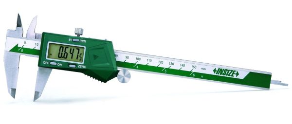 Digital Caliper With Carbide Tipped Jaws 0-150mm/0-6" Insize 1110-150A
