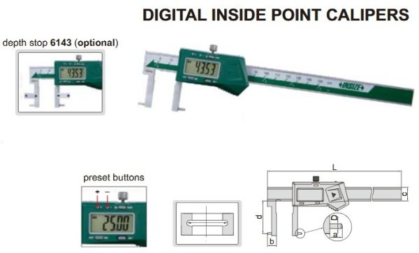 Digital Inside Point Caliper Insize 1121-150A