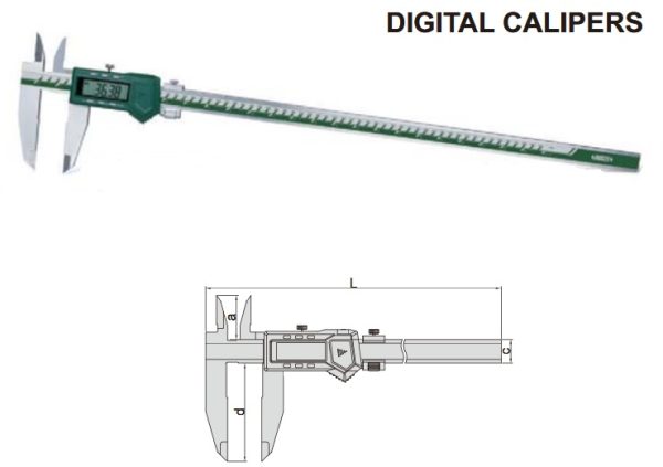 Digital Caliper (Jaw Length 100mm) 0-450mm/0-18" Insize 1135-451