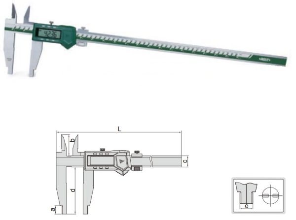 Digital Caliper (Jaw Length 100mm) 0-300mm/0-12" Insize 1136-301