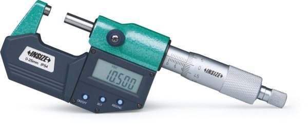Digital Outside Micrometer (Without Data Output, Friction Thimble) 0-25mm/0-1" Insize 3108-25FA