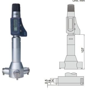 Digital Wide Range Three Points Internal Micrometer (with setting ring) 50-70mm1.97-2.76" Insize 3128-70